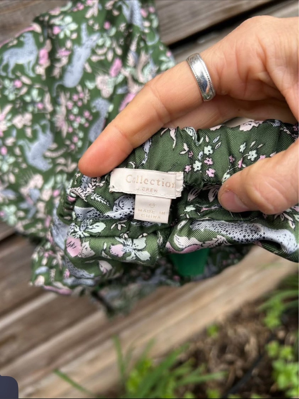 J Crew Collection 100% Silk Jungle Cat Pull-on Easy Pant - 6 - Picture 4 of 7